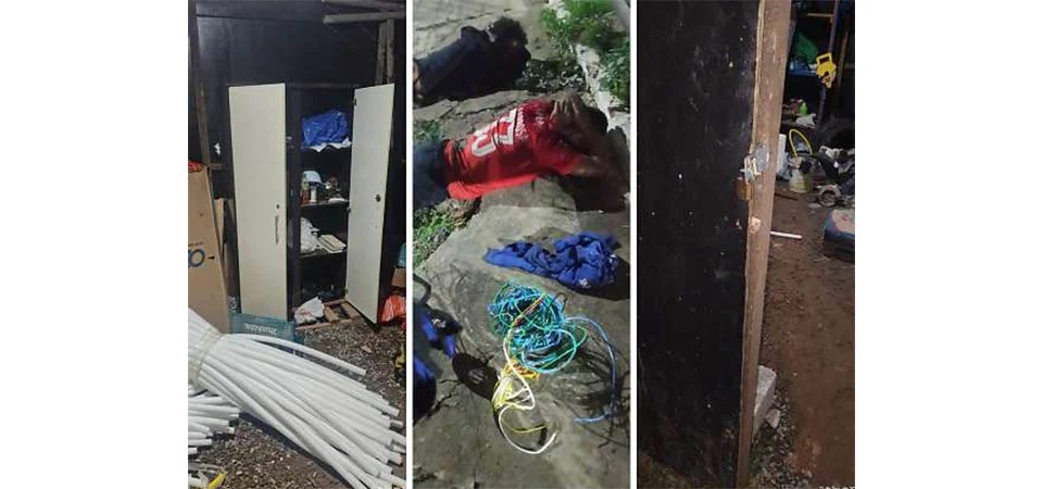 Dois criminosos são presos ao tentar furtar fios de cobre de igreja