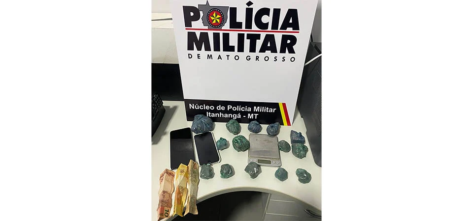 Itanhangá: Polícia Militar apreende drogas e suspeito com vasta ficha criminal