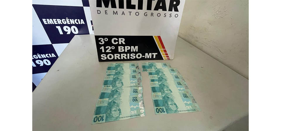 Menor é apreendido com R$1.000,00 em notas falsas