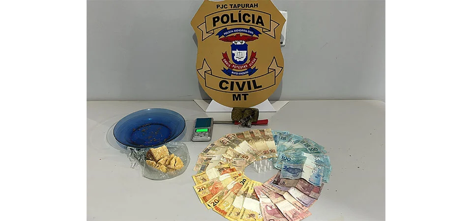 Tapurah: Polícia Civil flagra suspeito vendendo entorpecentes em obra de construção civil