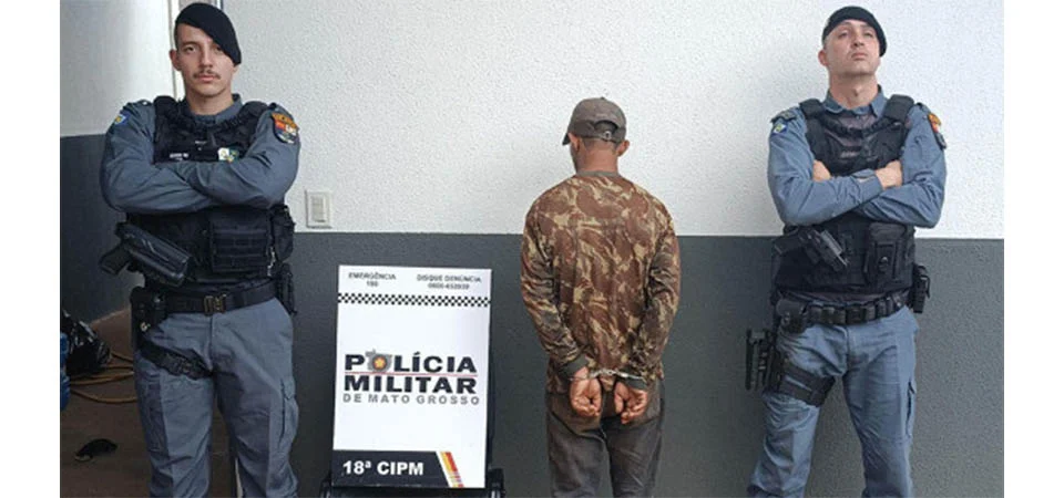 Nova Maringá: Suspeito de executar caseiro com arma de fogo é preso em flagrante pela PM