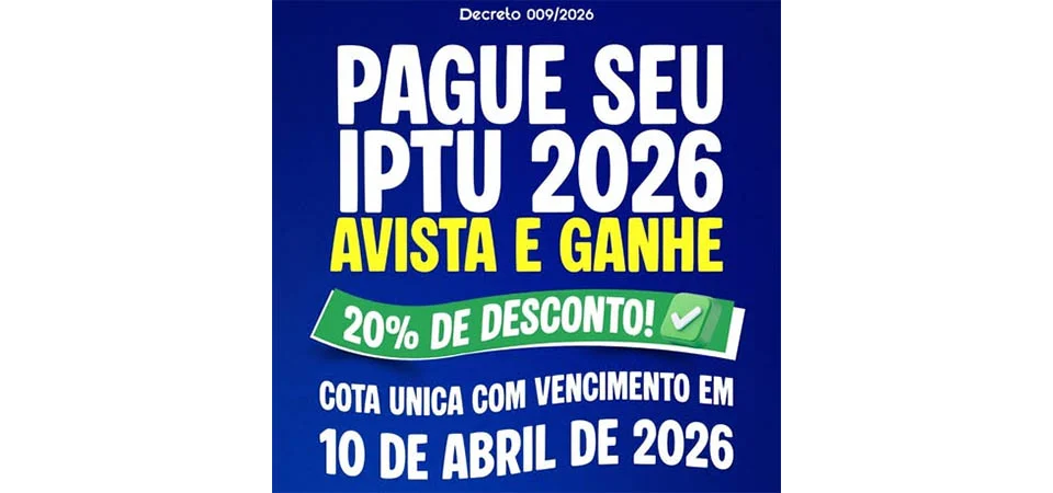 Itanhangá: Prefeitura lança campanha do IPTU com desconto para pagamento à vista
