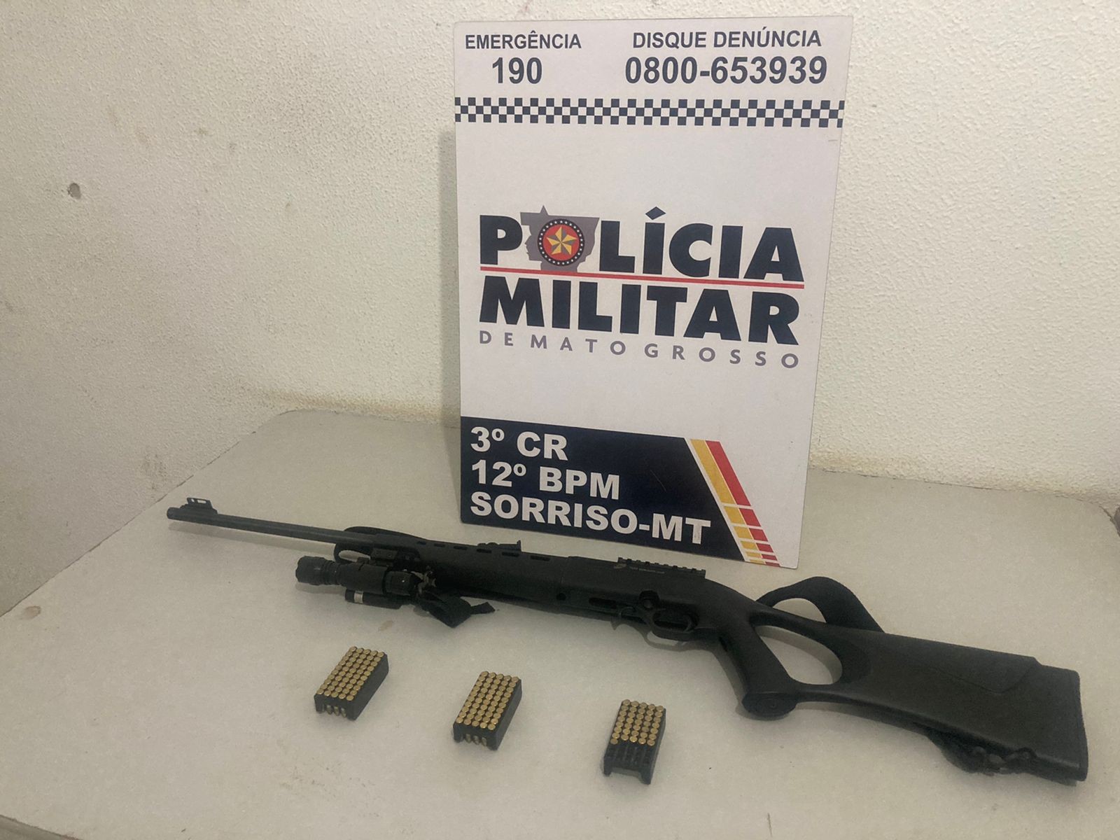 PM prende ex-marido e apreende rifle após denúncia de violência doméstica