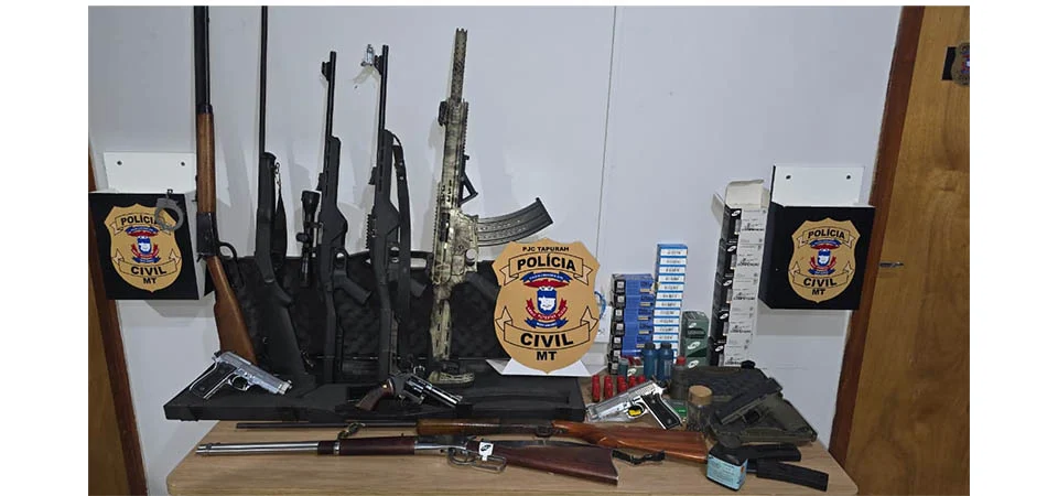 Itanhangá: Polícia Civil apreende grande quantidade de armas e munições