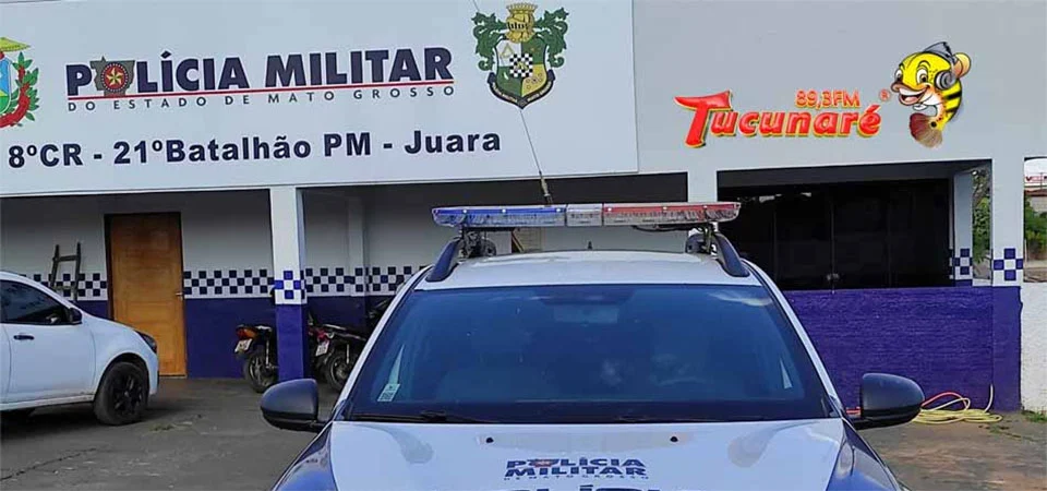 Homem pula no Rio Arinos após ser descoberto pela Polícia Militar com veículo furtado