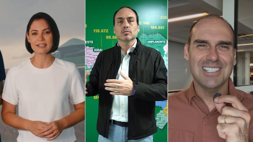 Michelle, Carlos e Eduardo destacam confiança de Bolsonaro em escolha do nome de Zé Medeiros para o Senado