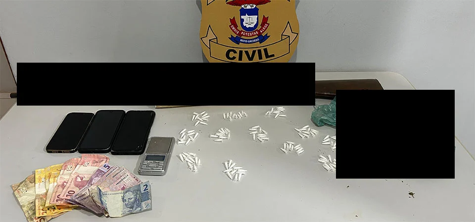Tapurah: Polícia Civil prende dois com 130 porções de entorpecentes