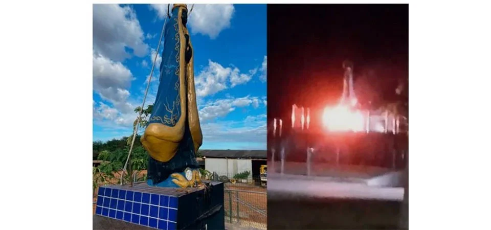 Ipiranga: Fogo danifica Santa e populares suspeitam de vandalismo. Vídeo