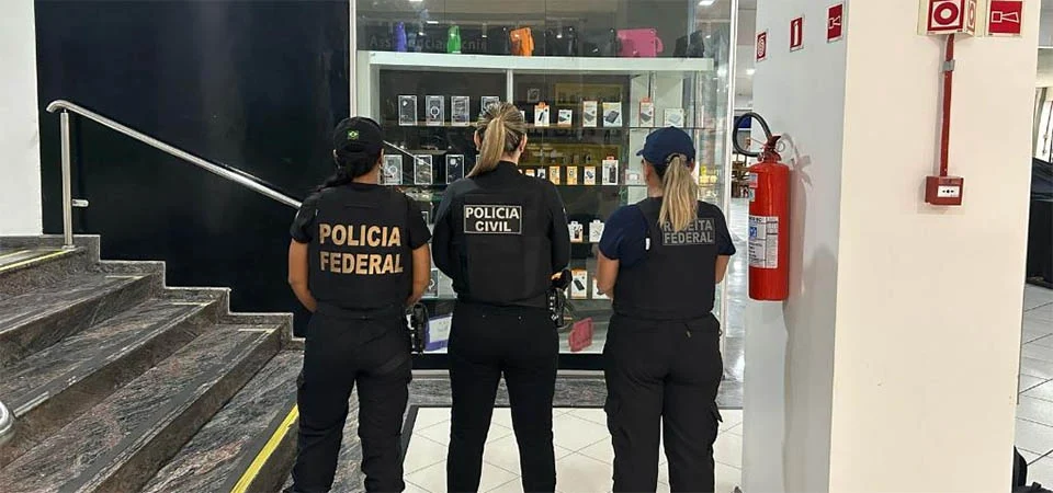 Forças de segurança deflagram operação para reprimir o comércio de eletrônicos clandestinos