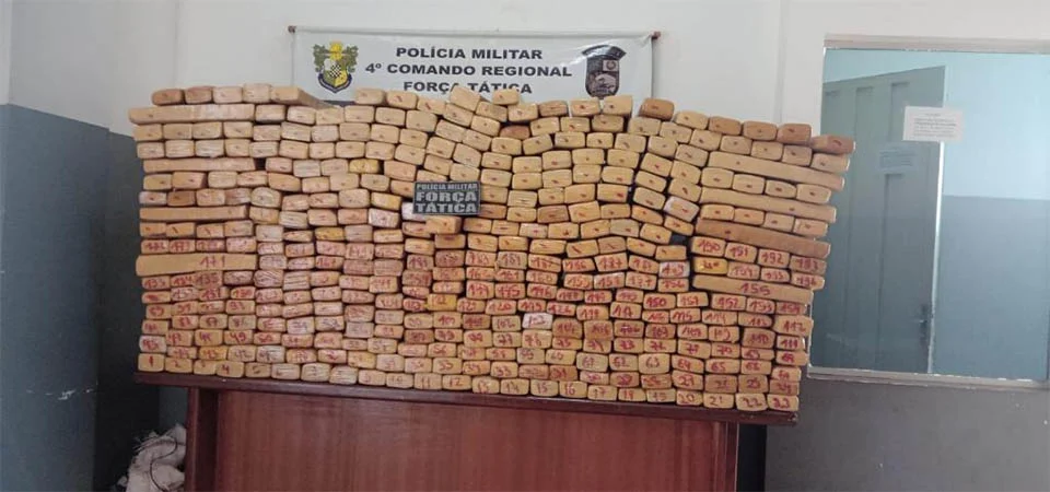 Força Tática tira de circulação 391 tabletes de maconha; drogas apreendidas pesam cerca de 490 kg
