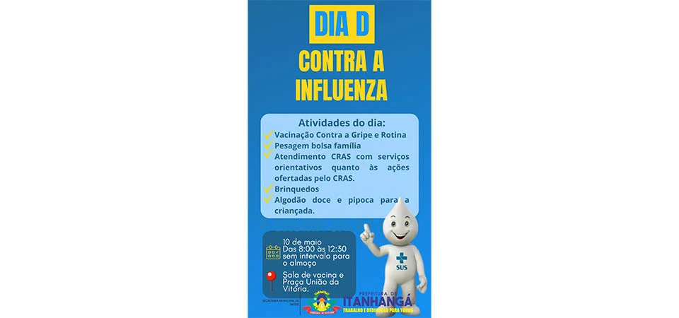 Itanhangá: Secretaria De Saúde realiza dia “D” de vacinação contra a influenza