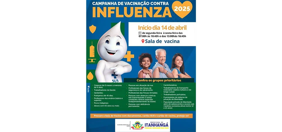 Itanhangá: Secretaria De saúde deu início a vacinação contra influenza