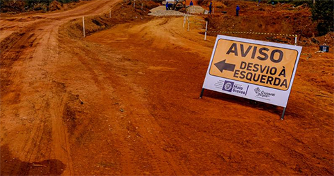 Itanhangá: MT 242 está com desvio sentido Monte Alto, próximo ao sítio do Nego Beal