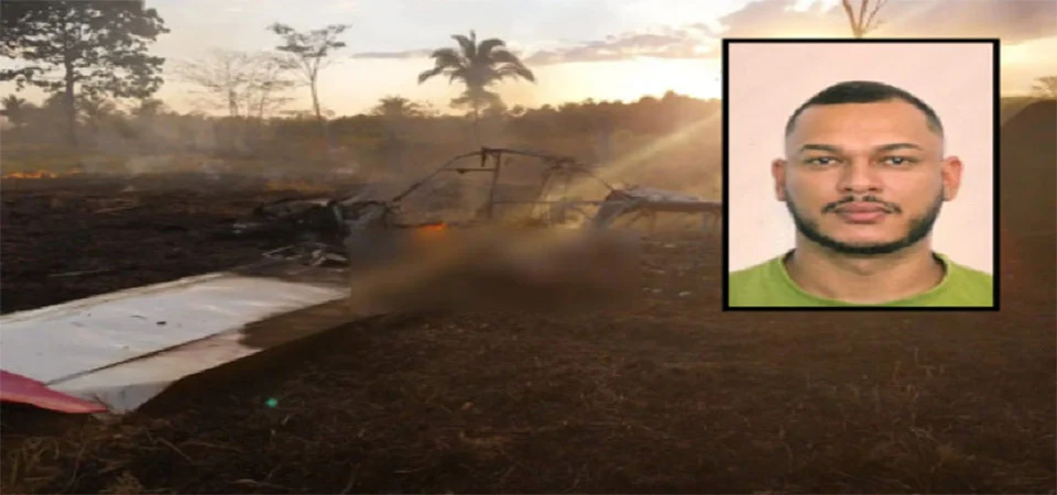 Aeronave cai e piloto de 33 anos morre carbonizado