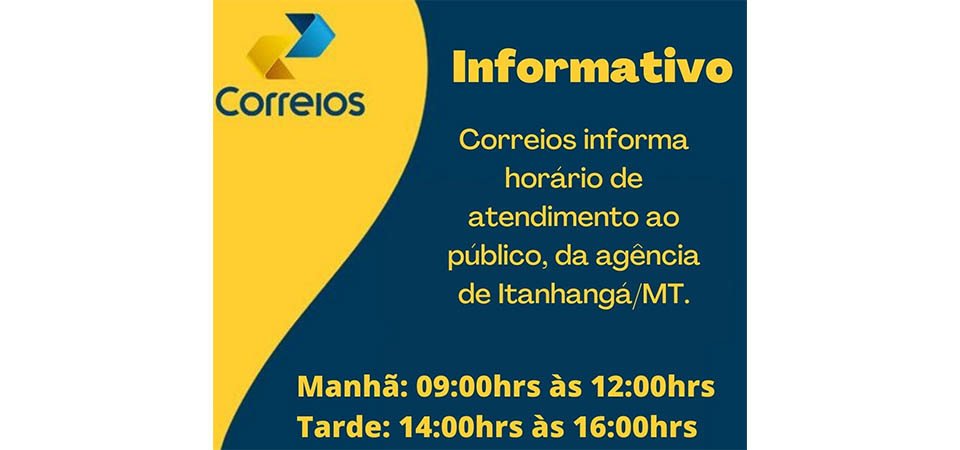 Itanhangá: Veja o horário de funcionamento dos Correios
