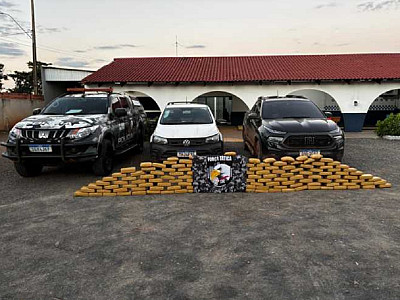 Força Tática apreende 130 quilos de maconha e prende dois por tráfico internacional