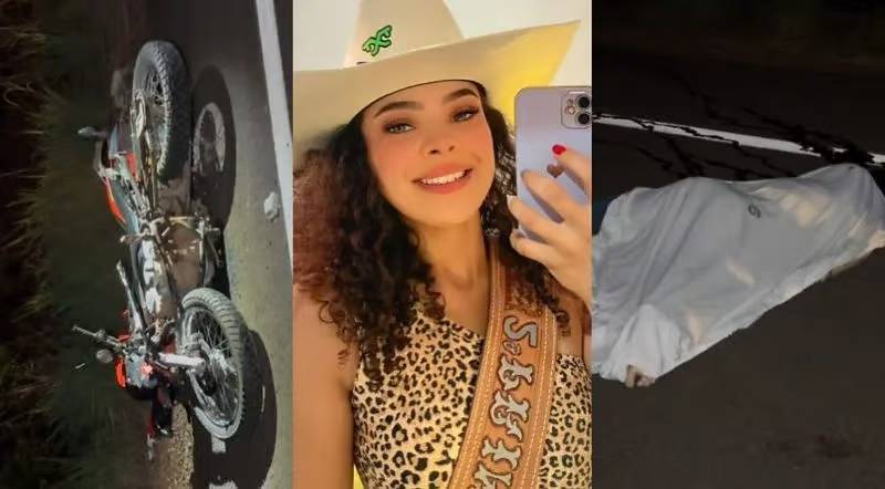 Ex-rainha do rodeio morre em acidente com anta; vítima estava em garupa de moto