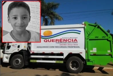 Menino de 7 anos morre atropelado por caminhão de lixo
