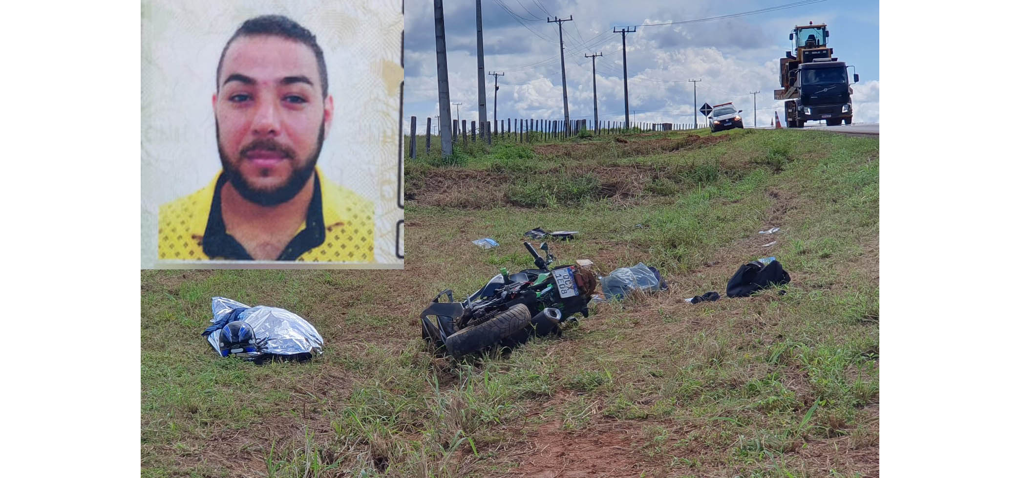 Homem morre em acidente de moto na MT 242