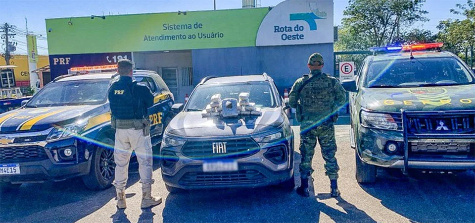 Casal é preso com 15 tabletes de “supermaconha” em rodovia; criança estava no veículo