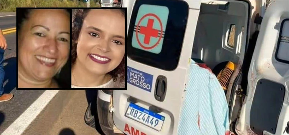 Acidente entre ambulância e carreta mata duas enfermeiras