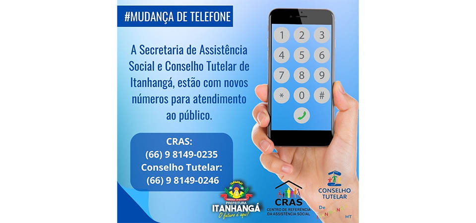 Itanhangá: Assistência Social e Conselho Tutelar tem novo número de telefone