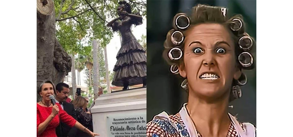Fãs de Chaves querem derrubar estátua de Dona Florinda após polêmica