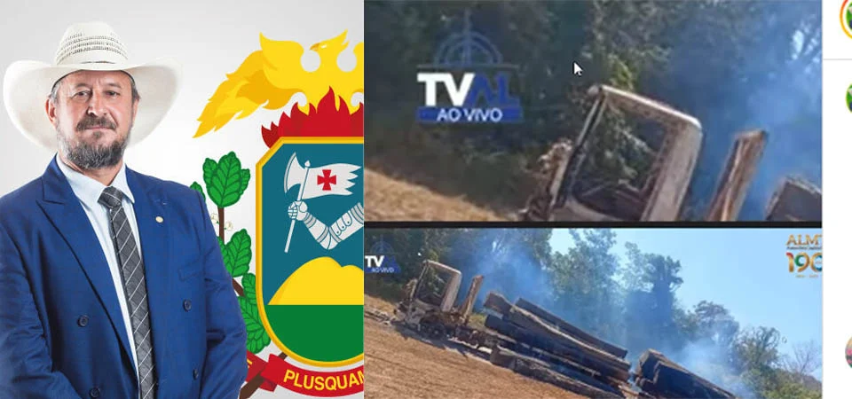 Deputado Gilberto Cattani manifesta repúdio a ação de queima de carreta com madeira