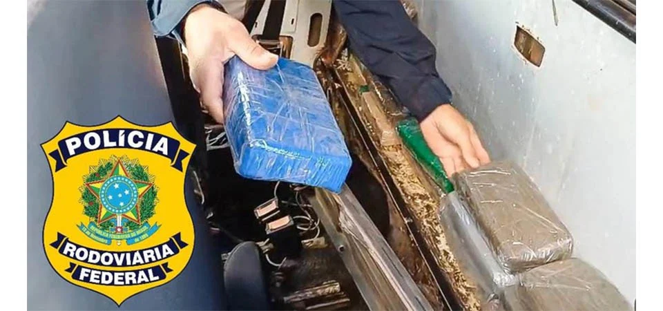 PRF Apreende mais de 21 Kg de pasta base de cocaína e prende homem