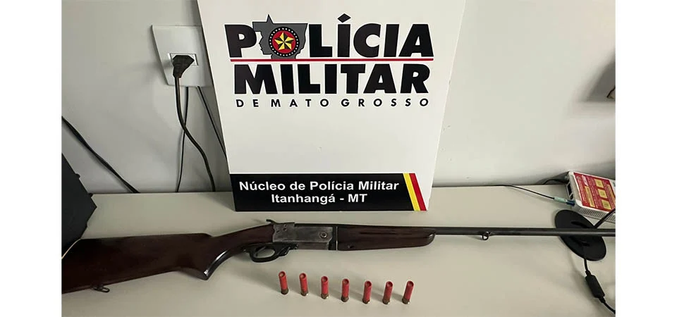 Itanhangá: Polícia Militar prende homem após ele disparar em quintal de residência